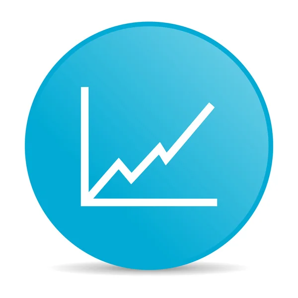 Chart blue circle web glossy icon — Stock Photo, Image