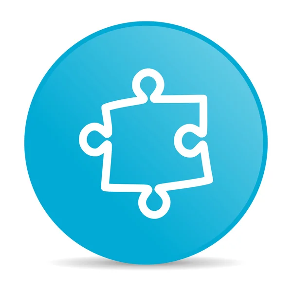 Puzzle blue circle web glossy icon — Stock Photo, Image