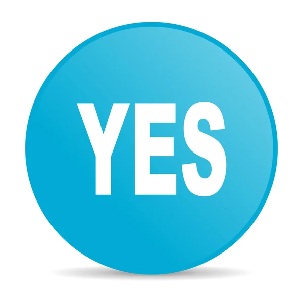 Yes blue circle web glossy icon — Stock Photo, Image