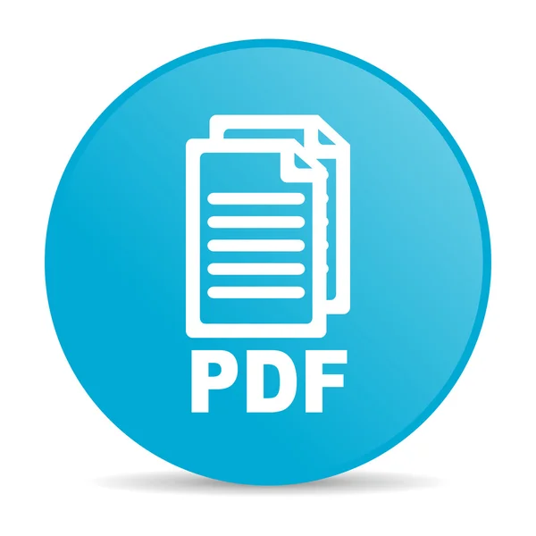 PDF blue circle web glossy icon — стоковое фото