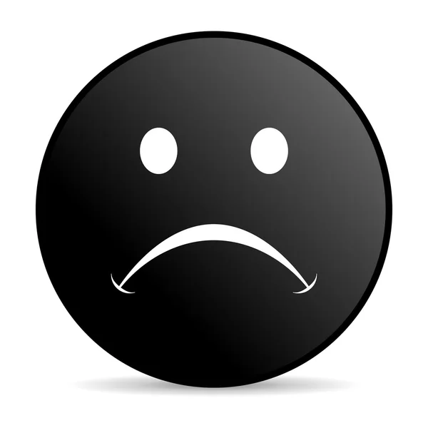 Cry black circle web glossy icon — Stock Photo, Image