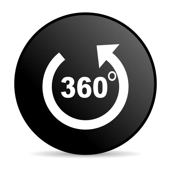 Lesklý ikona webové Panorama černého kruhu — Stock fotografie