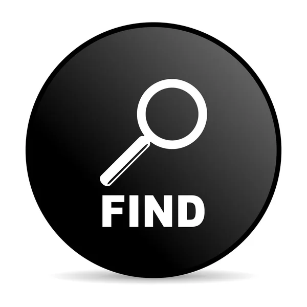 Find black circle web glossy icon — стоковое фото