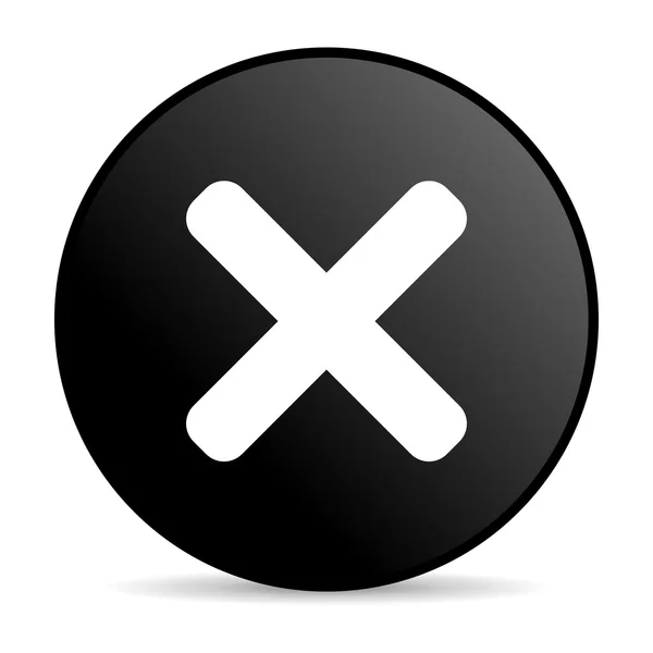 Cancel black circle web glossy icon — Stock Photo, Image