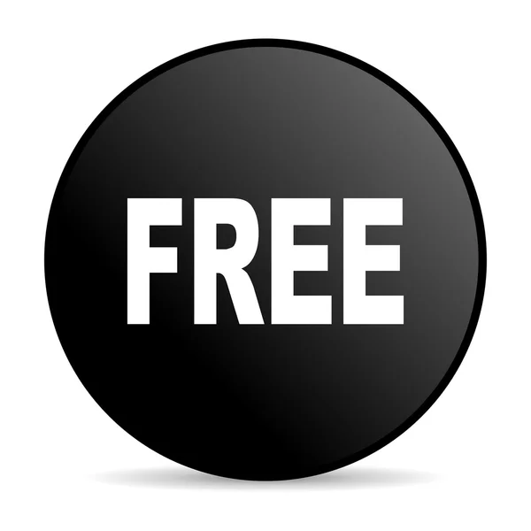 Free black circle web glossy icon — Stock Photo, Image