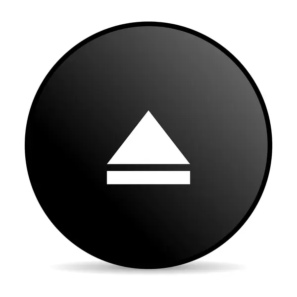 Expulsar icono brillante círculo negro web — Stok fotoğraf