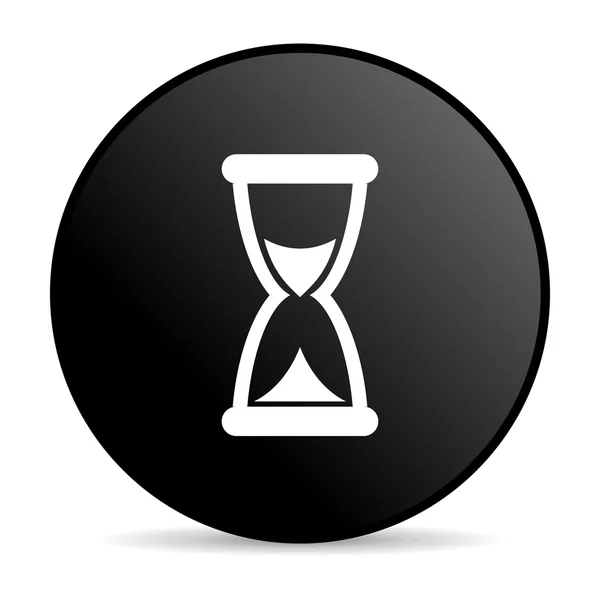 Time black circle web glossy icon — Stock Photo, Image