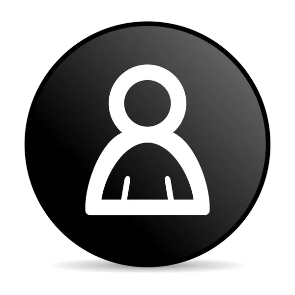 Account black circle web glossy icon — Stock Photo, Image