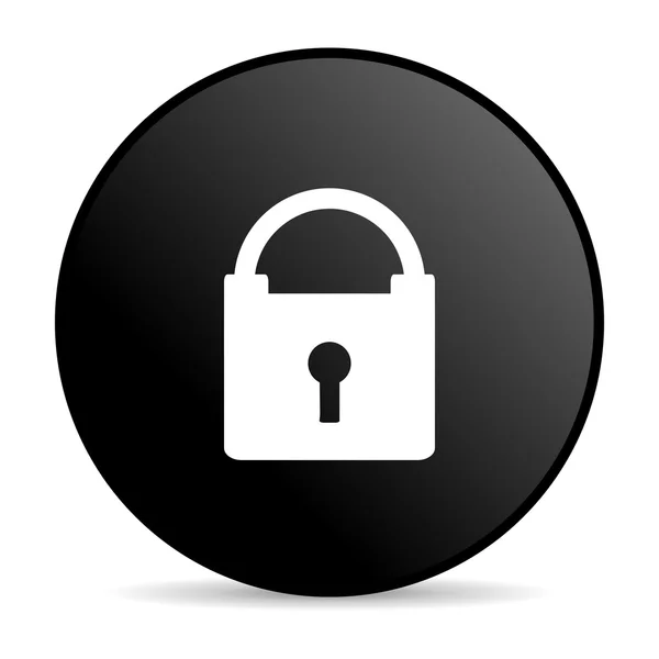 Chronić czarny koło WWW błyszczący ikona — Zdjęcie stockowe
