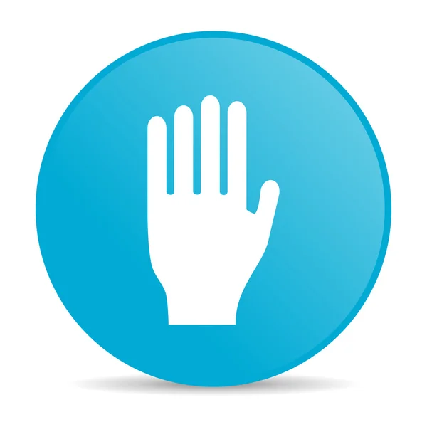 Stop blue circle web glossy icon — Stock Photo, Image