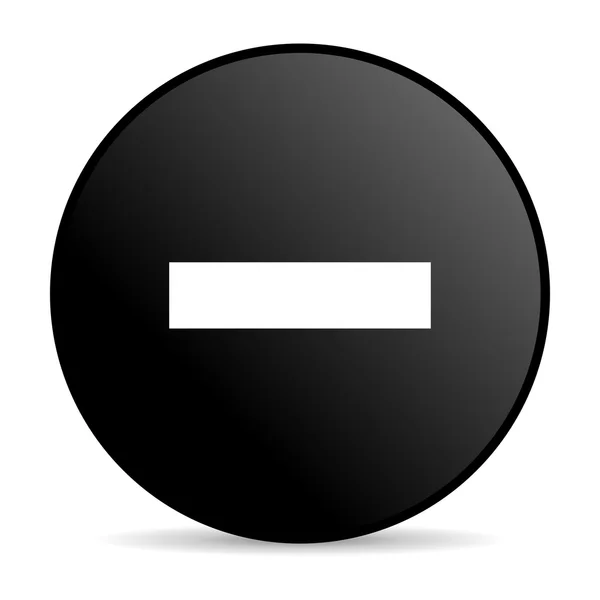 Минус черная круглая иконка — стоковое фото
