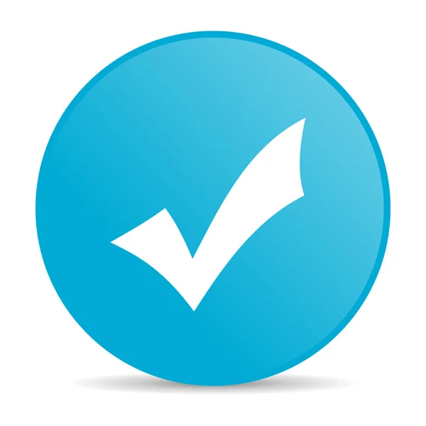 Accept blue circle web glossy icon — Stock Photo, Image