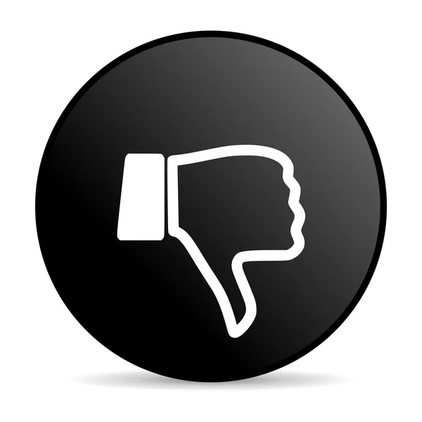 Dislike black circle web glossy icon — Stock Photo, Image