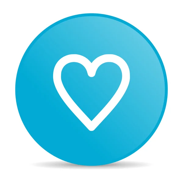 Heart blue circle web glossy icon — Stock Photo, Image