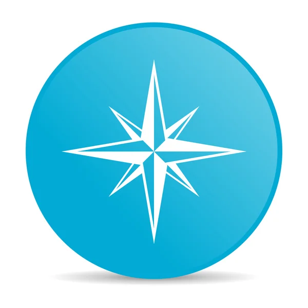 Compass blue circle web glossy icon — Stock Photo, Image