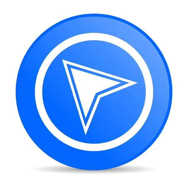 Navigation blue circle web glossy icon — Stock Photo, Image