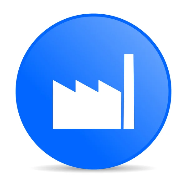 Industria círculo azul web icono brillante — Foto de Stock