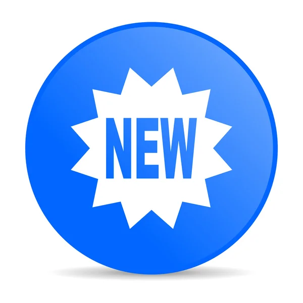 New blue circle web glossy icon — Stock Photo, Image