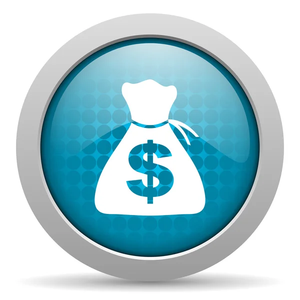 Money blue circle web glossy icon — Stock Photo, Image