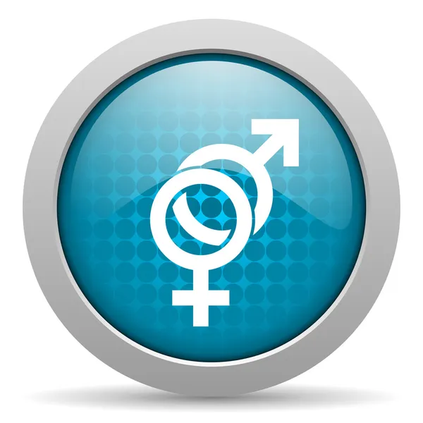 Sex blue circle web glossy icon — Stock Photo, Image