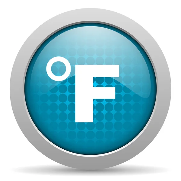 Fahrenheit blue circle web glossy icon — Stock Photo, Image