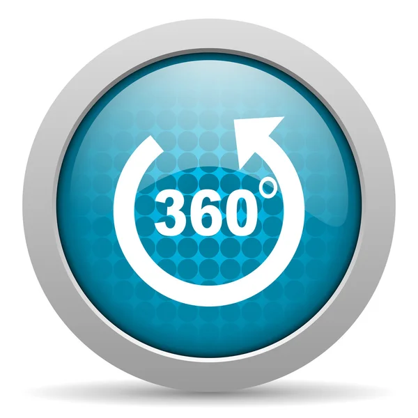 Panorama blauwe cirkel web glanzende pictogram — Stockfoto