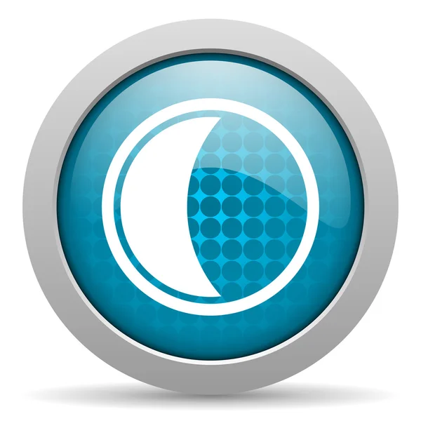 Moon blue circle web glossy icon — Stock Photo, Image