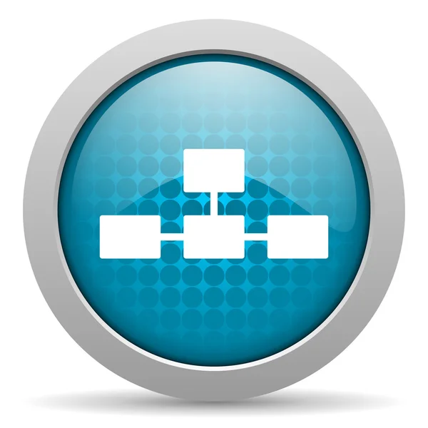 Database blue circle web glossy icon — Stock Photo, Image