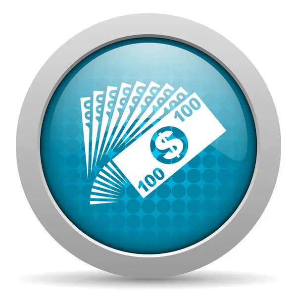 Para mavi daire web parlak simgesi — Stok fotoğraf