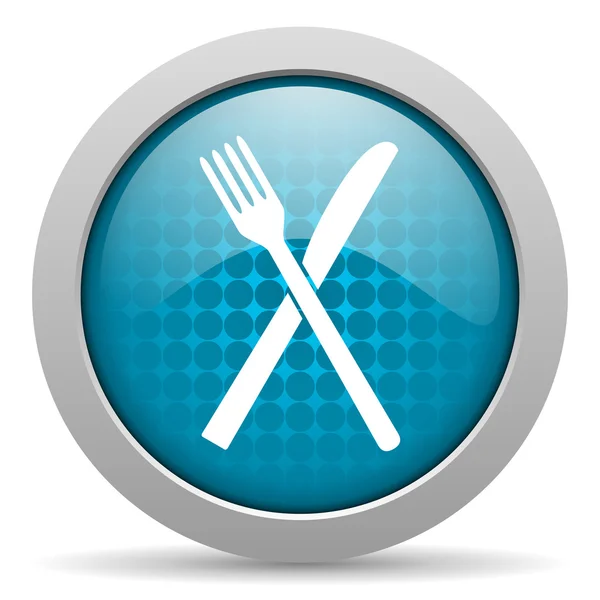 Food blue circle web glossy icon — Stock Photo, Image