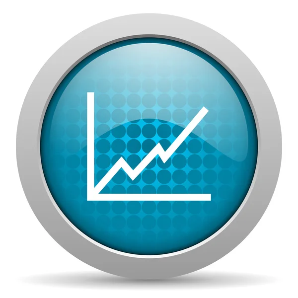 Gráfico azul círculo web ícone brilhante — Fotografia de Stock