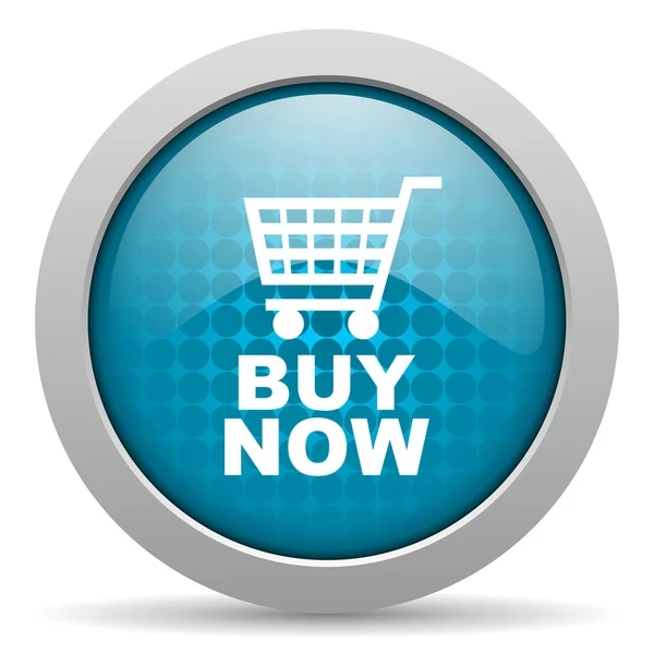 Buy now blue circle web glossy icon — Stock Photo, Image