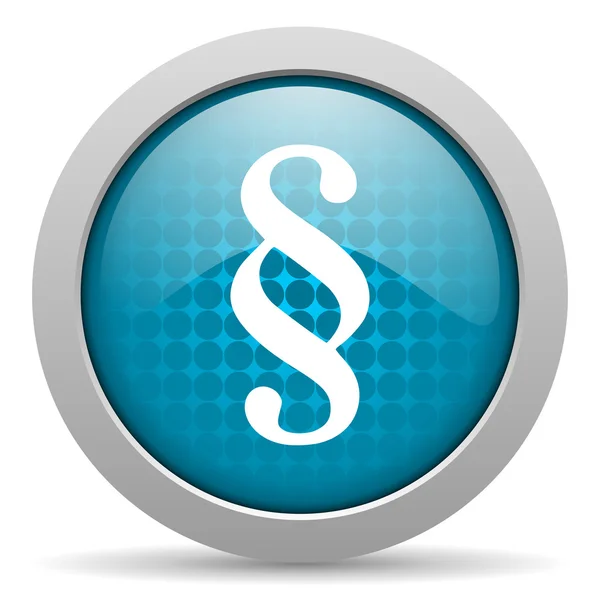 Absatz blauer Kreis Web-Hochglanz-Symbol — Stockfoto