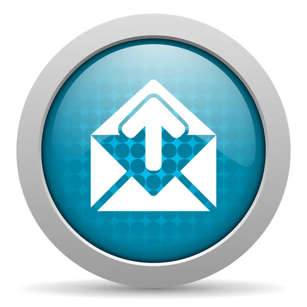 Mail blue circle web glossy icon — Stock Photo, Image