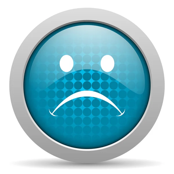 Weinen blauer Kreis Web-Hochglanz-Symbol — Stockfoto