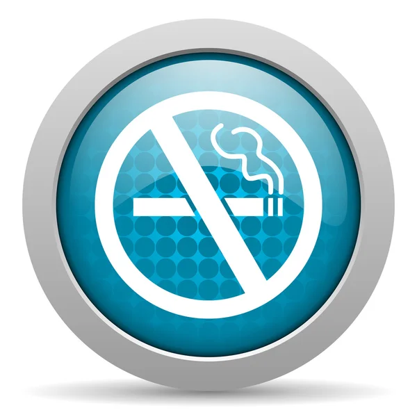 No smoking blue circle web glossy icon — Stock Photo, Image