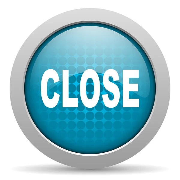 Close blue circle web glossy icon — Stock Photo, Image