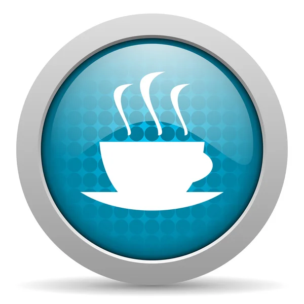 Coffee blue circle web glossy icon — Stock Photo, Image