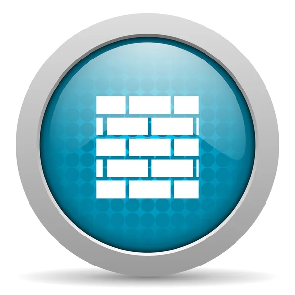 Firewall blue circle web glossy icon — Stock Photo, Image