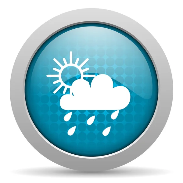 Weather forecast blue circle web glossy icon — Stock Photo, Image