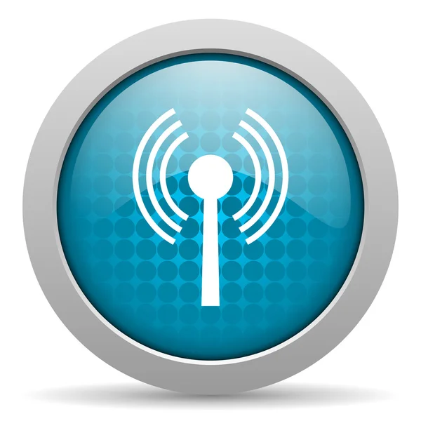 Wifi blue circle web glossy icon — Stock Photo, Image