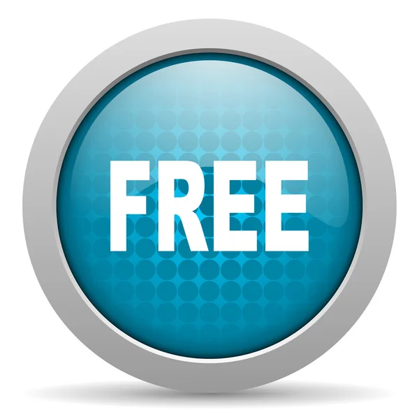 Free blue circle web glossy icon — Stock Photo, Image