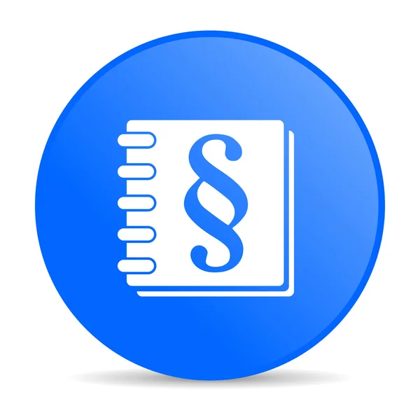 Law blue circle web glossy icon — Stock Photo, Image