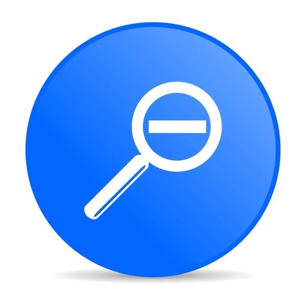 Ampliação azul círculo web ícone brilhante — Fotografia de Stock