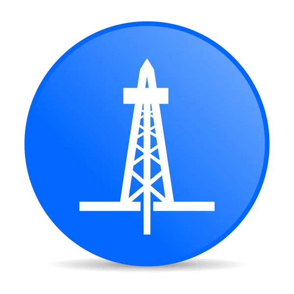 Borrning blå cirkel web blanka ikonen — Stockfoto