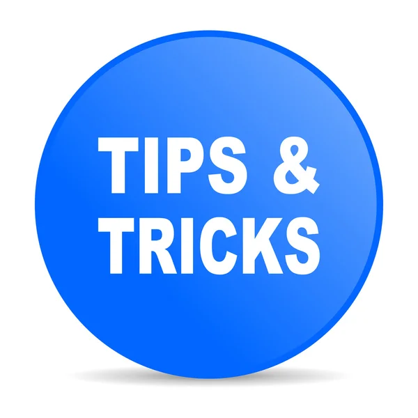 Tips blue circle web glossy icon — Stock Photo, Image
