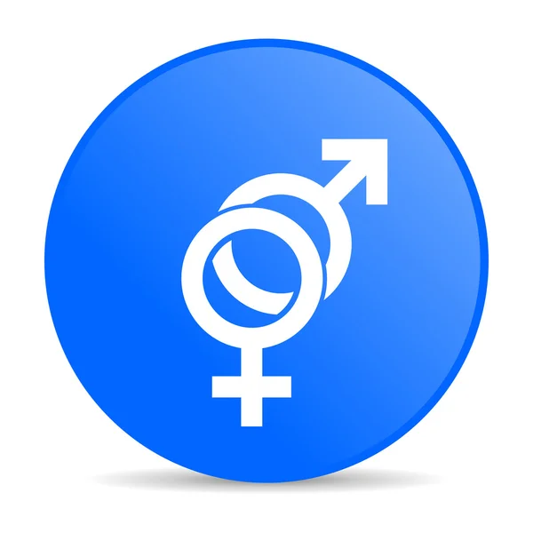 Sex blue circle web glossy icon — Stock Photo, Image