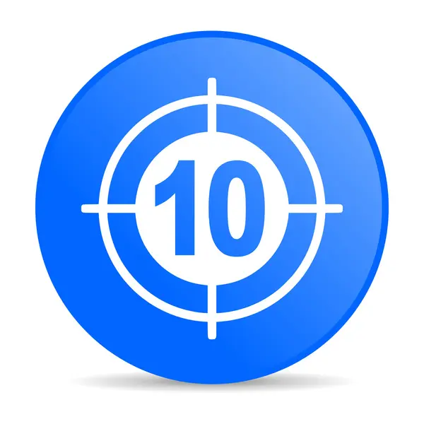 Target blue circle web glossy icon — Stock Photo, Image