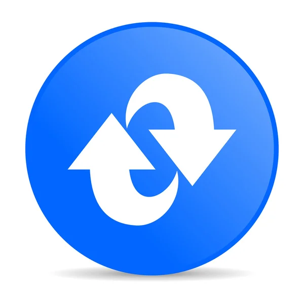 Rotate blue circle web glossy icon — Stock Photo, Image