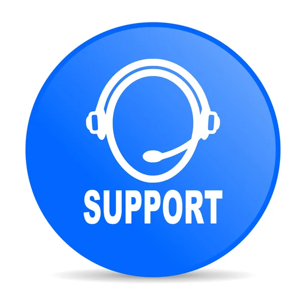 Support blue circle web glossy icon — Stock Photo, Image